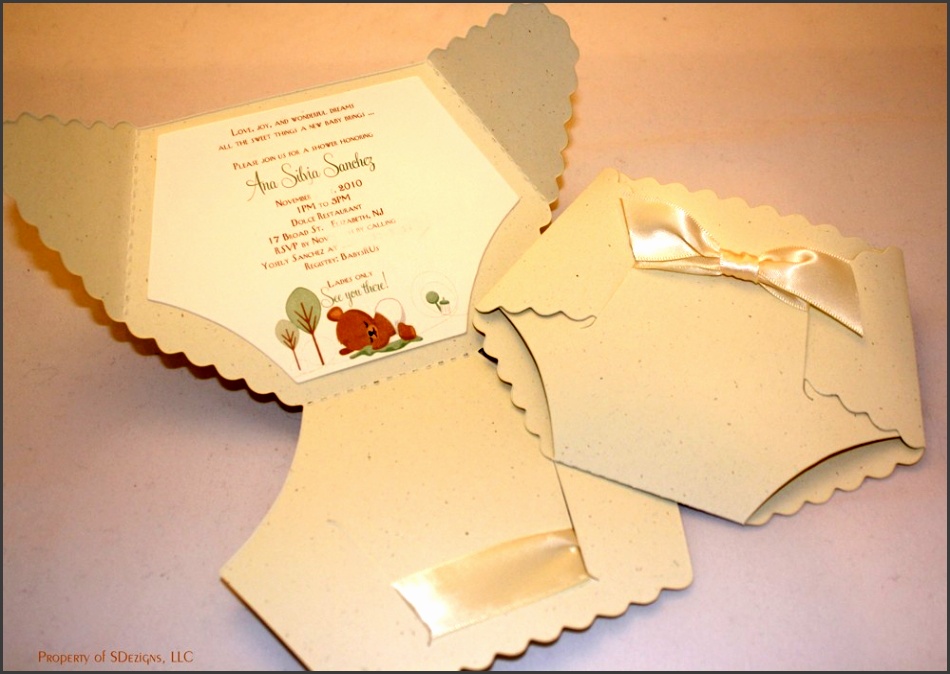 Baby Shower Diaper Invitations as Nice Ideas to make Perfect Baby Shower Invitation Template
