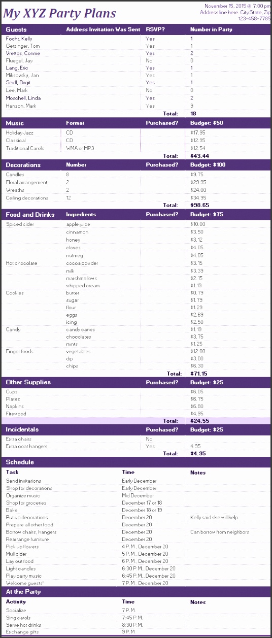 MS Excel Event or Party Planner ydbuX event party planner free ms excel template full