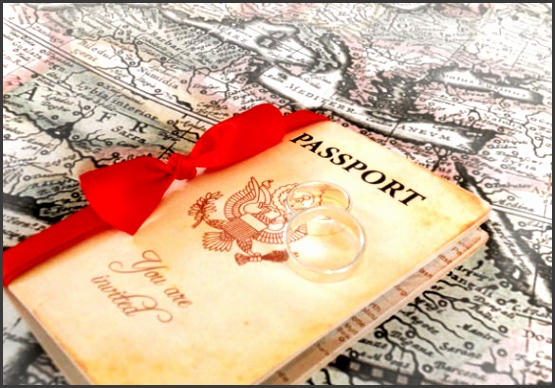 Wedding Invitation Passport Printable Template – Vintage Passport