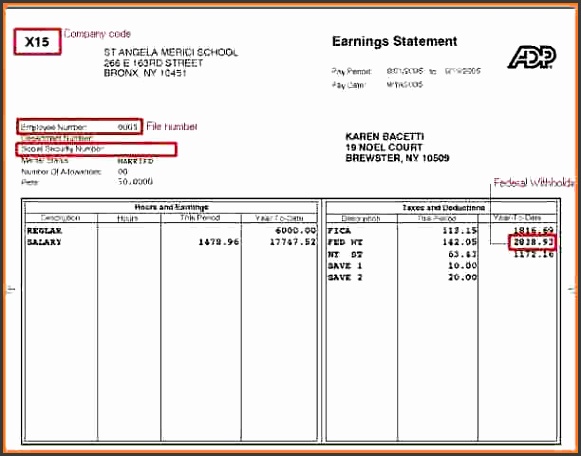 4 payroll pay stub template