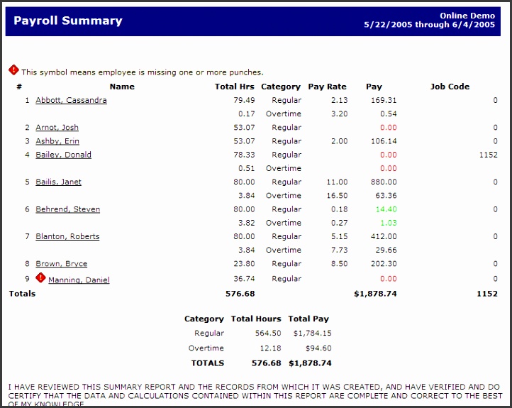 Summary Report