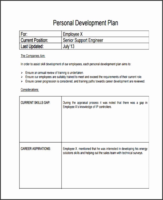 Employee Personal Development Plan