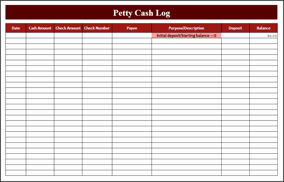 petty cash log preview 1