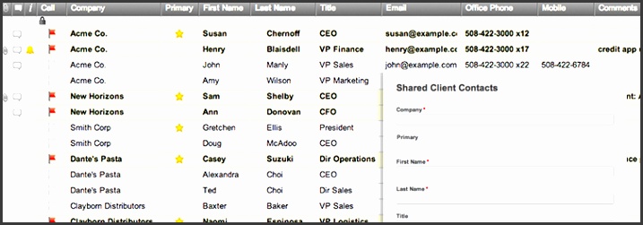Client Contact List