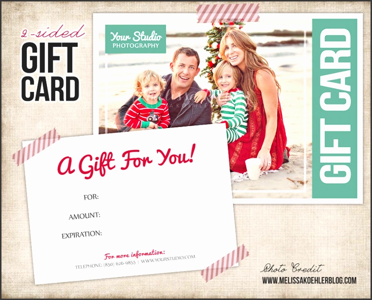 Gift Card Template Digital Gift Certificate shop Template Camera grapher Gift Card Certificate INSTANT DOWNLOAD