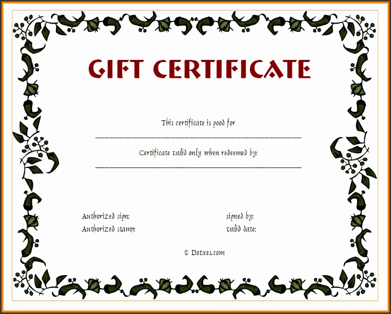 free certificate templates to print Free Printable Gift Certificate Template in Floral Design