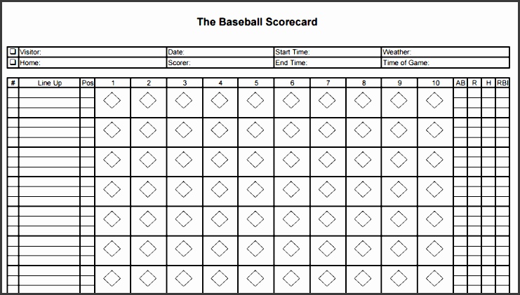 printable baseball scorecard template