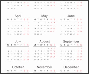 2018 Calendar Template with all Holidays