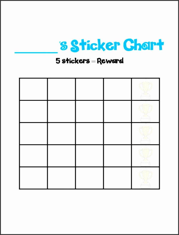Printable Sticker Charts And Reward Charts For Toddlers