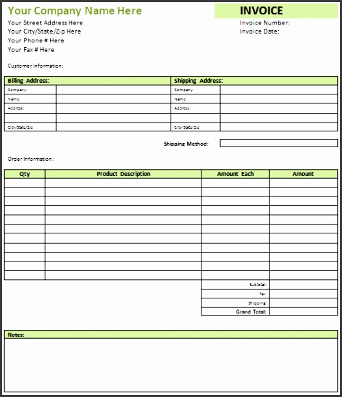 printable free blank invoice template