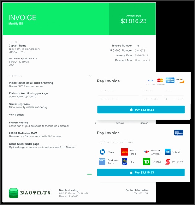 Wave invoices are designed to paid fast