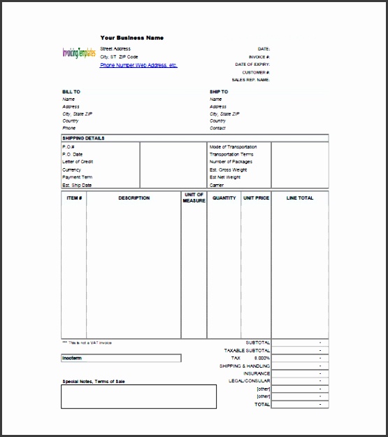 Proforma Invoice Template Free Excel Word Pdf Documents Example Proforma Invoice