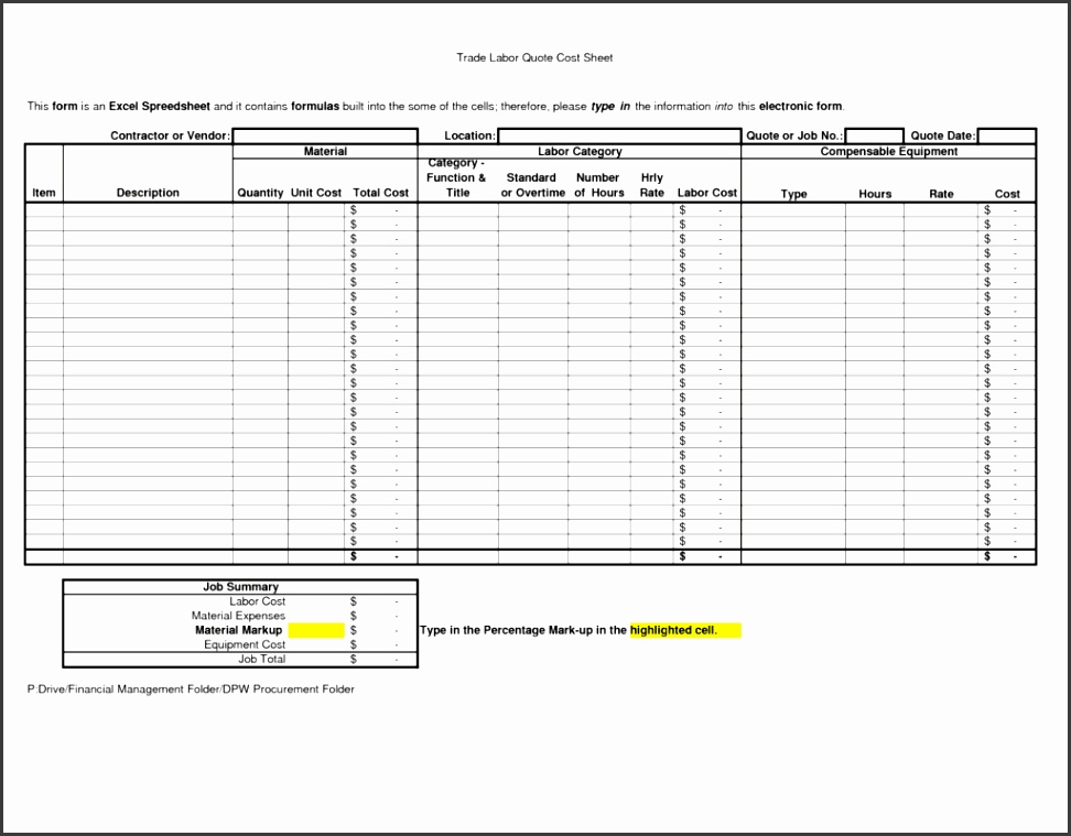 Free Construction Estimating Spreadsheet Template Free Building Estimate Format In Excel And Project Cost Estimate Excel Template