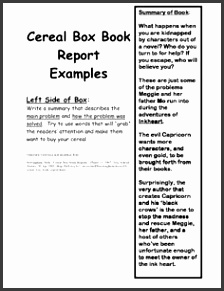  Cereal Box Book Report Examples Mrs Addisons Reports Kindergarten Ideas Best Free Home Design Idea & Inspiration