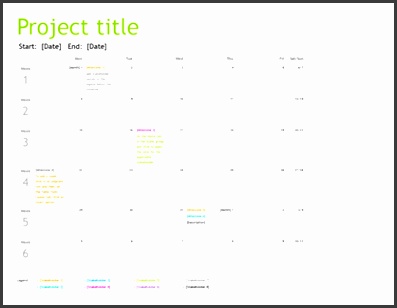Project planning timeline