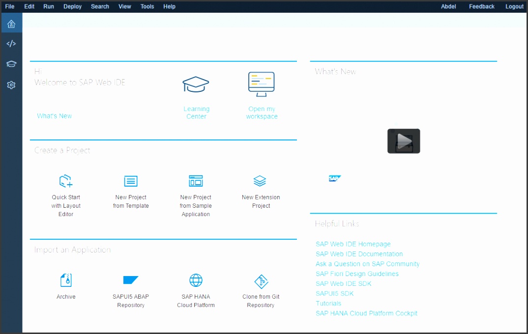 on New Project from Template in the Create Project section