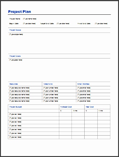Project Plan Template Download