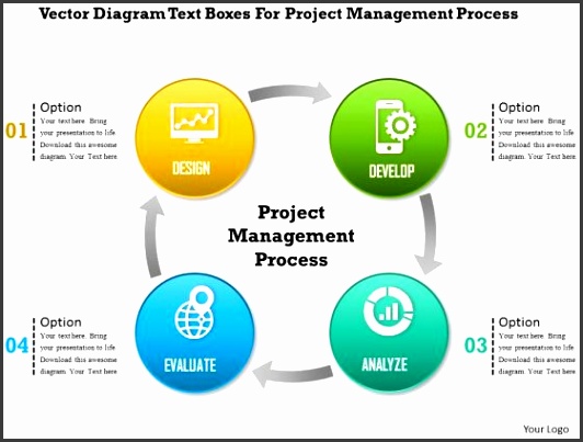 Project Management Process Presentation Template business diagram vector diagram text boxes for project management process presentation template 1
