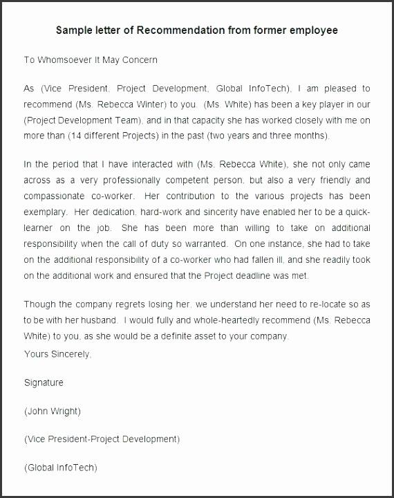 sample of employee re mendation letter reference letter for employees sample employer re mendation letter doc sample of employee re mendation