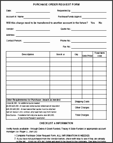 Purchase Order Templates
