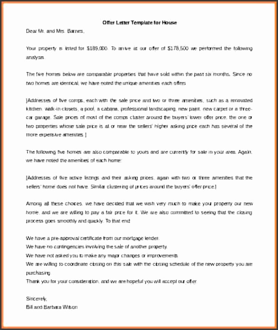 real estate offer letter sample fer Letter Template For House Template Download min