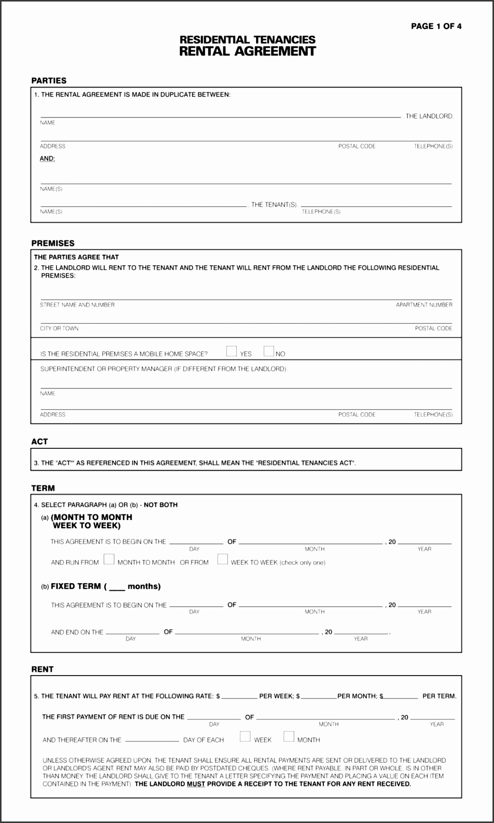 Apartment Agreement Invoice Template Best Free Blank Lease Forms 1224x2016 Receipt Payment Sample Tenancy Doc