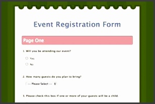 Event Registration Form See this web form survey live