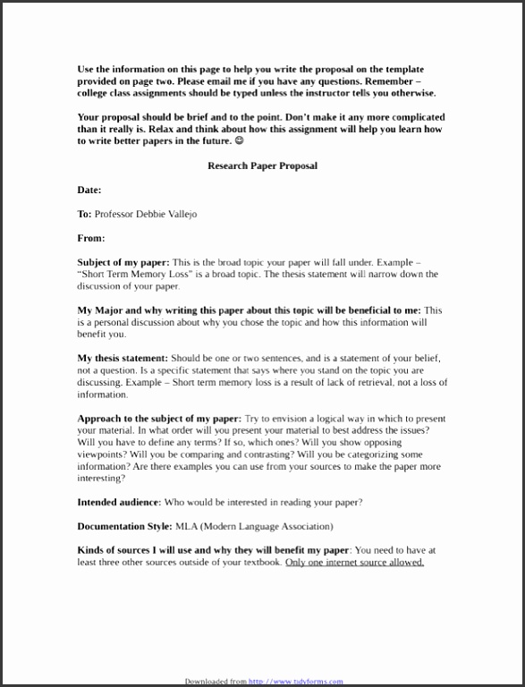 Research Paper Proposal Template