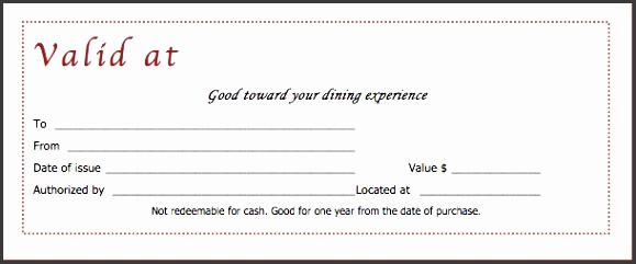 fancy restaurant voucher certificate template