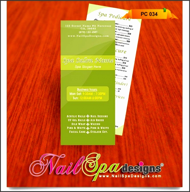 Price List template for Nail Salon Visit catalog for