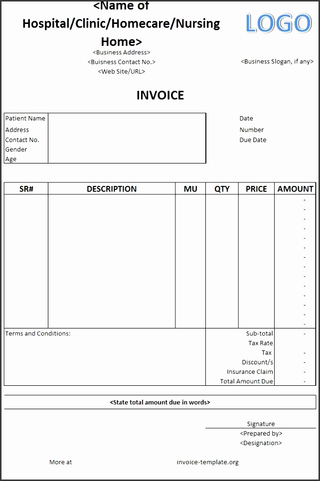 Sample Medical Invoice Microsoft Invoice Template 54 Free Word Excel Pdf