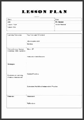 lesson plan layout
