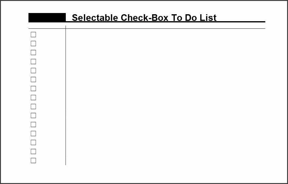 Printable Checklist Template 14