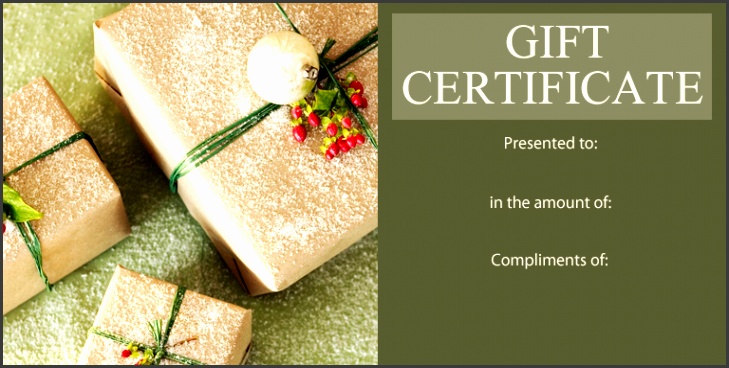 Birthday Gift Certificate Template
