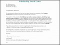 7  Scholarship Award Letter Template