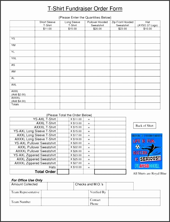 6 school fundraiser order form template sampletemplatess sampletemplatess
