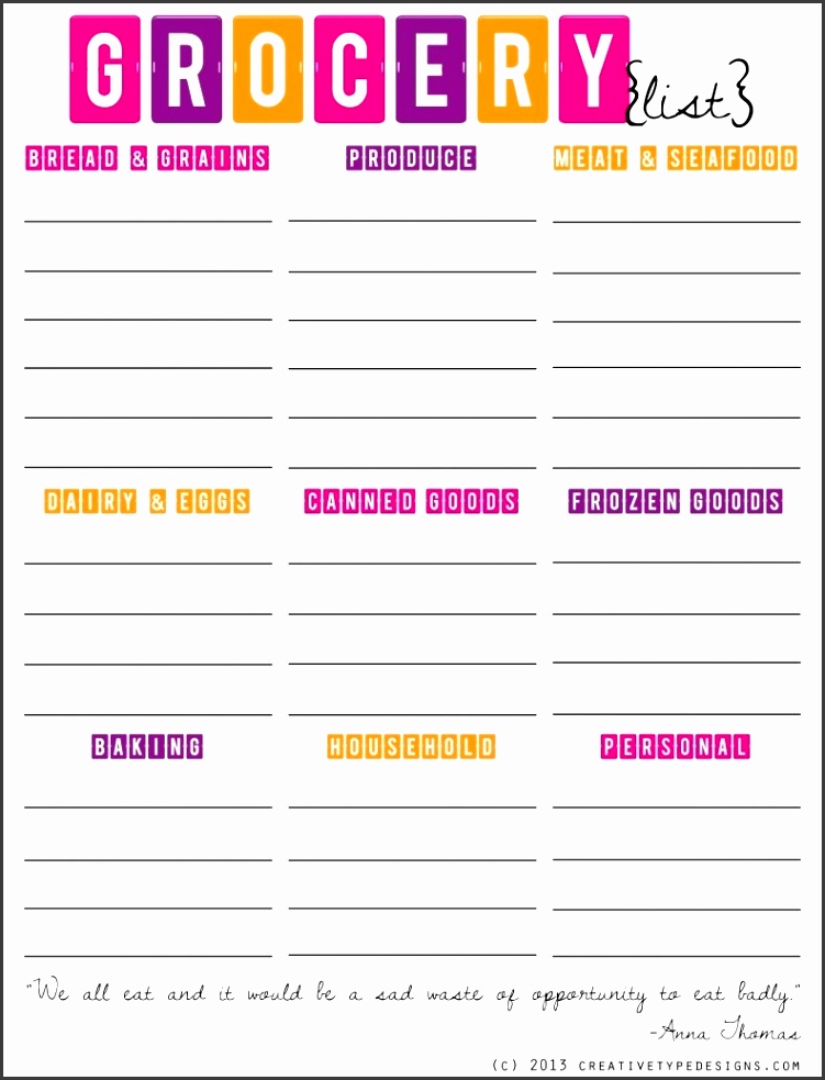 Best s Printable Grocery List – Free Printable Grocery throughout Cute Shopping List Template