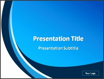White and blue abstract background PowerPoint template preview