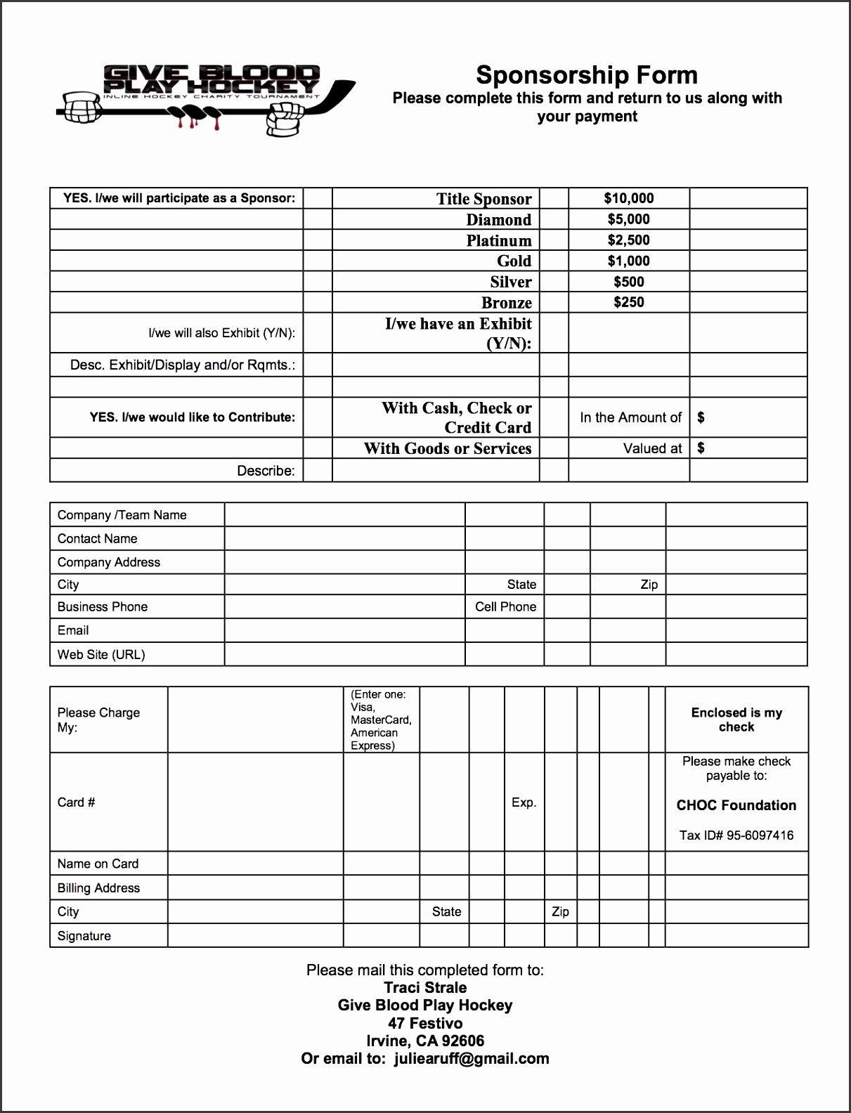 2016 SponsorshipForm