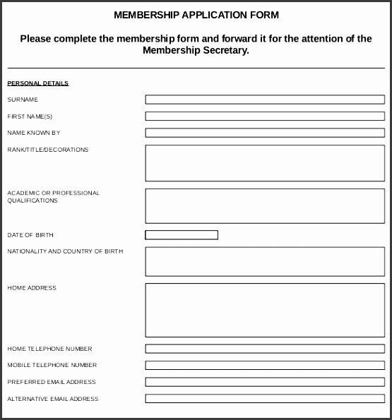 15 Club Application Templates Free Sample Example Format ytnMK Printable Membership Application Form Download