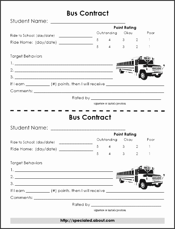 Bus Behavior Contract Since children in my class are the school s responsibility and to a