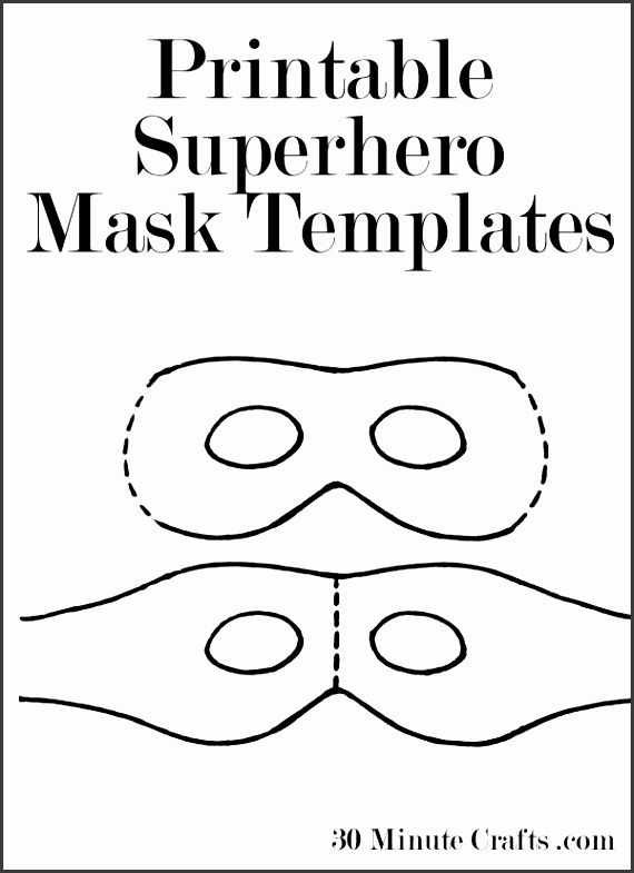 Printable Superhero Mask Templates perfect for Halloween you can even cut them