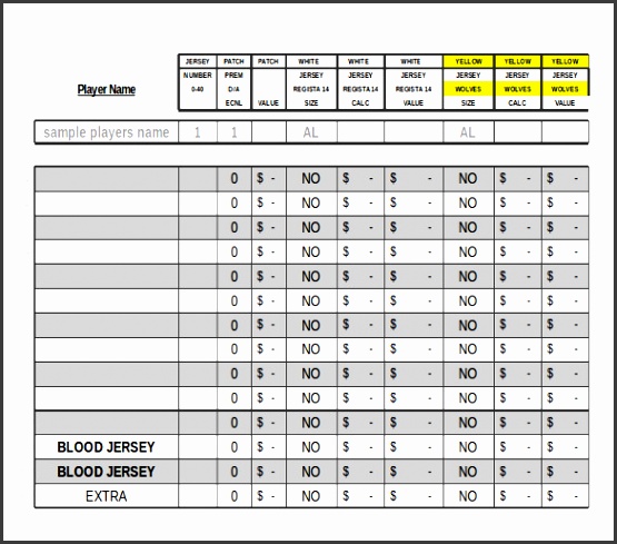 Uniform Order Form Template Excel Format Download