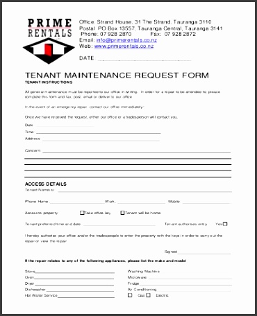 Sample Maintenance Request Form 7 Free Doents In Word Pdf