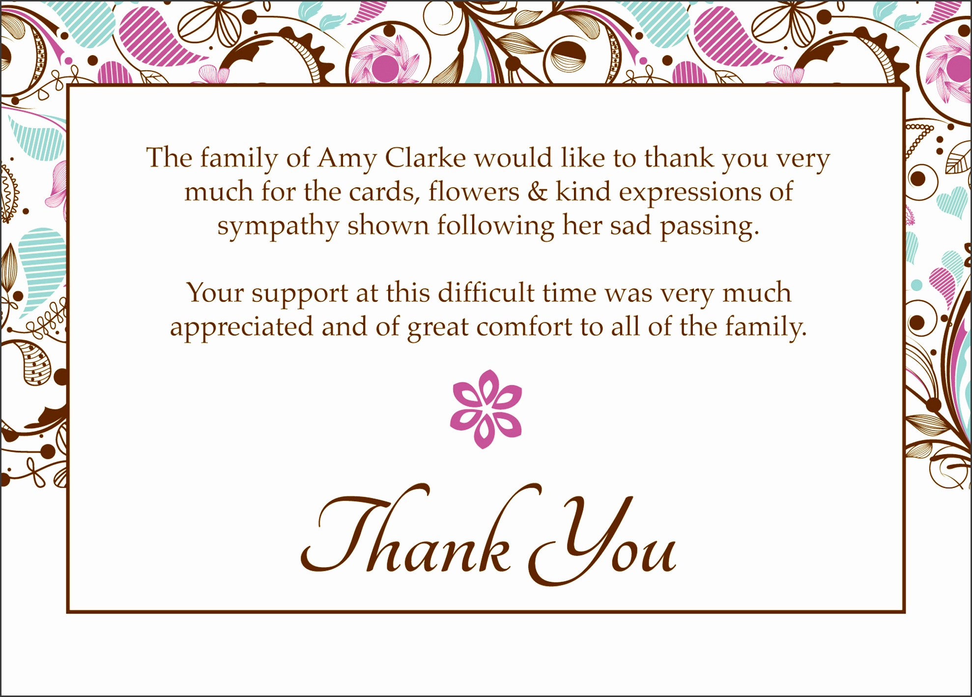 Free funeral thank you cards templates ideas
