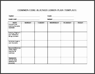 unit lesson plan template