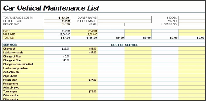 Truck Maintenance Checklist Template Vehicle Maintenance within vehicle maintenance checklist template