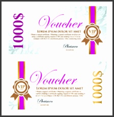 Excellent voucher template vector design 01 vector other free Free Design File