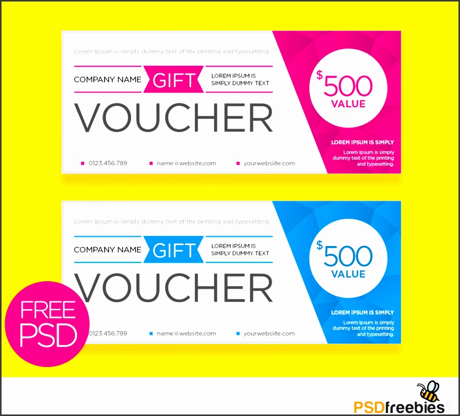 Clean And Modern Gift Voucher Template PSD