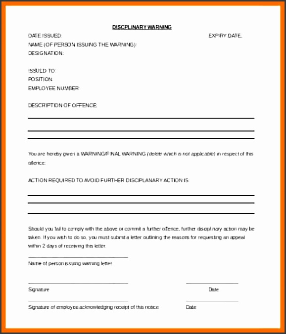 bangla letter format Disciplinary Warning Letter Template Free Word Doc Download min